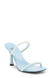 Jeffrey Campbell Akoya Imitation Pearl Sandal In Light Blue Mirage