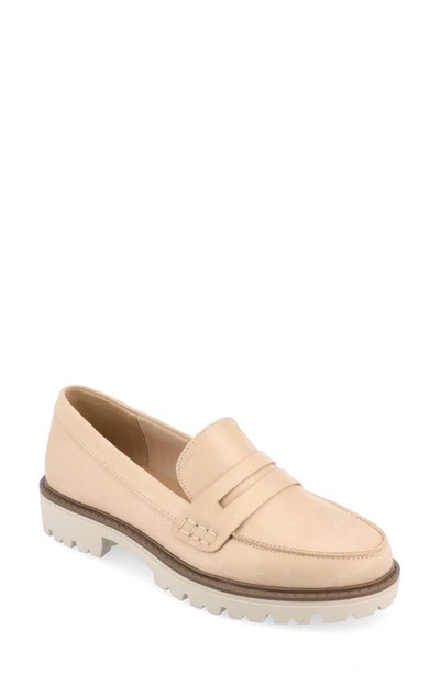 Journee Collection Kenly Penny Loafer In Sand