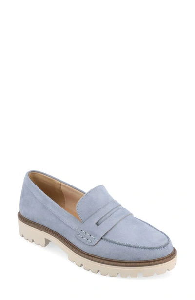 Journee Collection Kenly Penny Loafer In Blue
