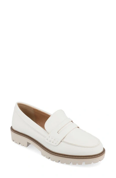 Journee Collection Kenly Penny Loafer In White