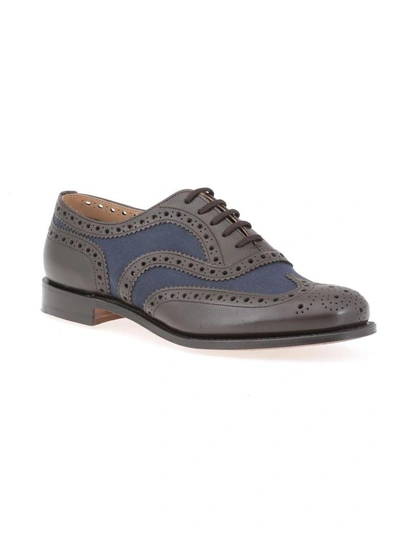 Church's Burwood H Lace Up Shoe In Brown Navy