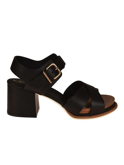Tod's Ankle Strap Sandals In Black