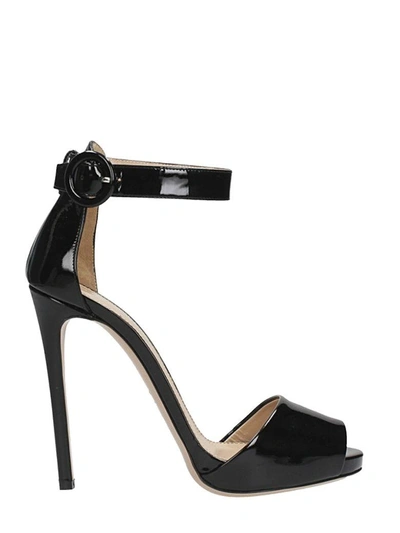 Lerre Black Patent Leather Sandals