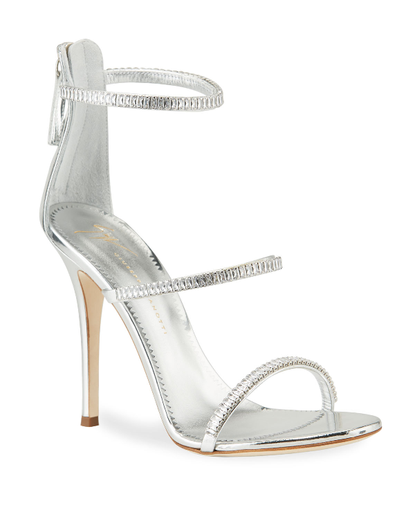 giuseppe zanotti silver sandals