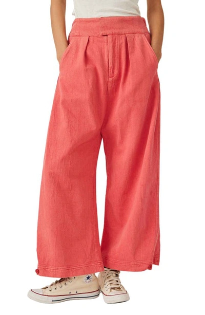 Free People Cool Harbor Wide Leg Pants In High Risk