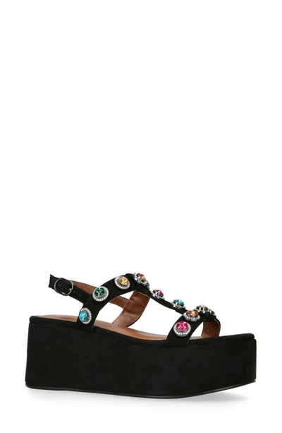 Kurt Geiger Women's Octavia Embellished Platform Sandals In Black