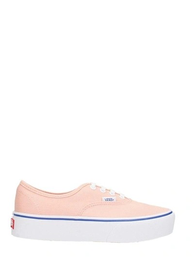 Vans Authentic Platform Pink Canvas Sneakers In Rose-pink