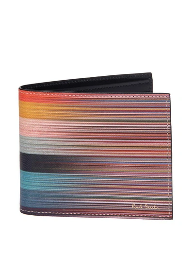 Paul Smith Mixed Striped Wallet In Multicolor