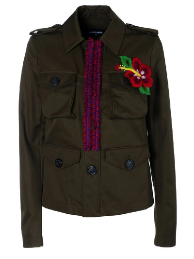 Dsquared2 50s Scout Jacket In Dark Green