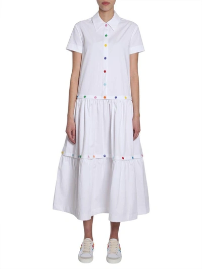 Mira Mikati Cotton Poplin Dress In White