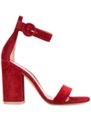 Gianvito Rossi Red Suede Versilia 100 Sandals