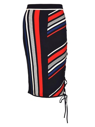 Tommyxgigi Lace-up Striped Skirt In Midnight/multi