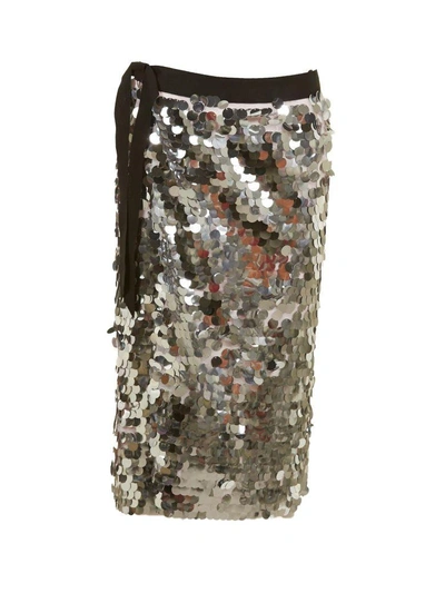 Marcobologna Marco Bologna Sequin Embroidery Skirt In Argento