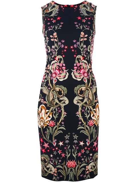 Roberto Cavalli Floral Print Dress | ModeSens