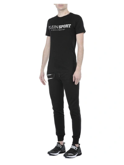 Philipp Plein Cotton T-shirt In Black-silver