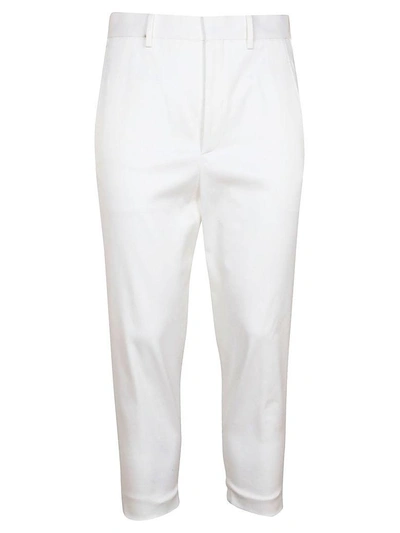 Neil Barrett Cropped Tailored Trousers In White