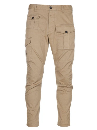 Dsquared2 2 Slim Cargo Trousers In Brown
