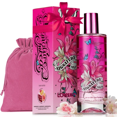 Lovery Women's Love Signature Inked 3.4oz Perfume Spray Gift Set In Pink