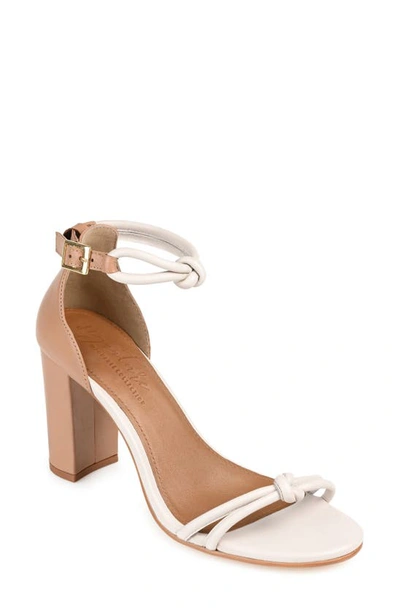Journee Signature Jettah Ankle Strap Sandal In Tan/ Bone