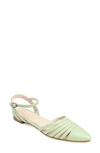 Journee Signature Dexie Strappy Pointed Toe Flat In Sage