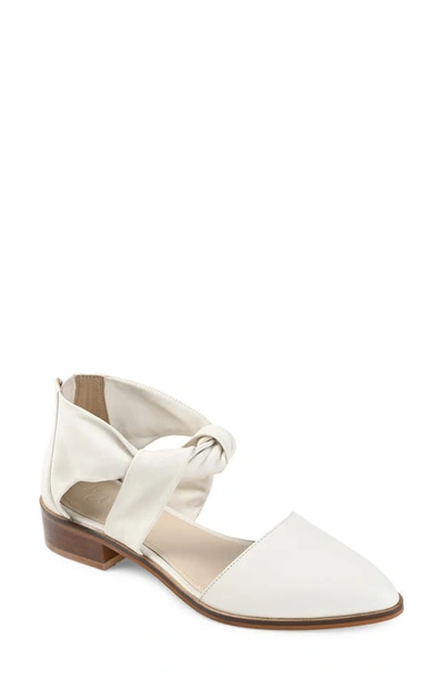 Journee Signature Tayler Pointed Toe Pump In Ivory