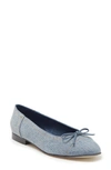 Jeffrey Campbell Arabesque Ballet Flat In Blue Denim