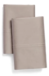 Nordstrom 400 Thread Count Cotton Sateen Pillowcases In Grey Nickel