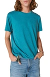 Lucky Brand Lucky Bran Men's Classic Venice Burnout Crewneck T-shirt In Harbor Blue