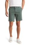 Ag Wanderer Poplin Chino Shorts In Sulfur Kelp Forest