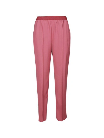 Agnona Cady Crepe Trousers In Pink