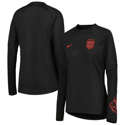 Nike U.s. Strike  Women's Dri-fit Knit Soccer Drill Top In Black