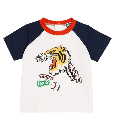 Kenzo Babies' Graphic-print Cotton T-shirt In White