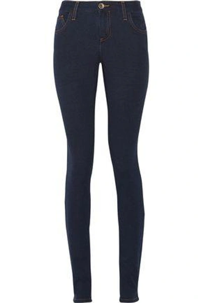 Alice And Olivia Mid-rise Skinny Jeans In Mid Denim