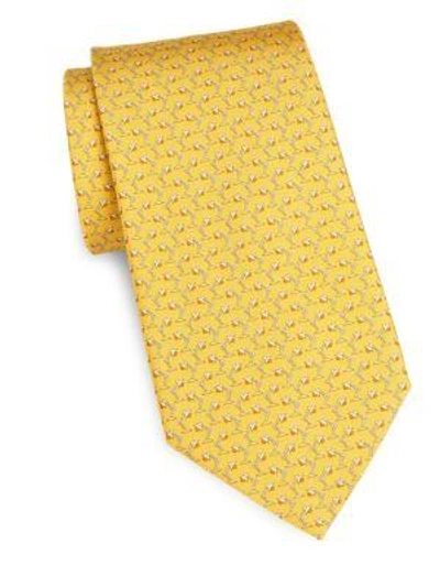 Ferragamo Desk Lamp Silk Tie In Yellow
