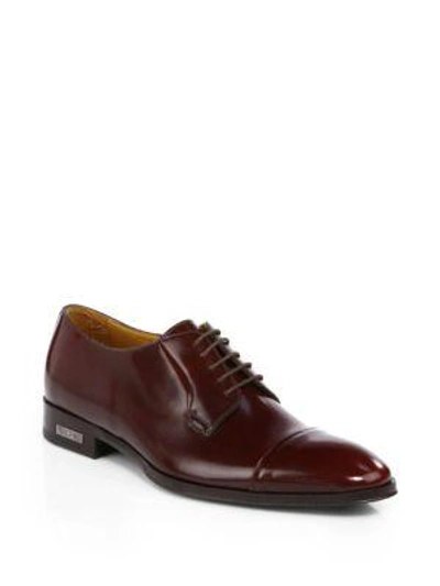 Paul Smith Spencer Patent Leather Dress Shoes In Burgundy