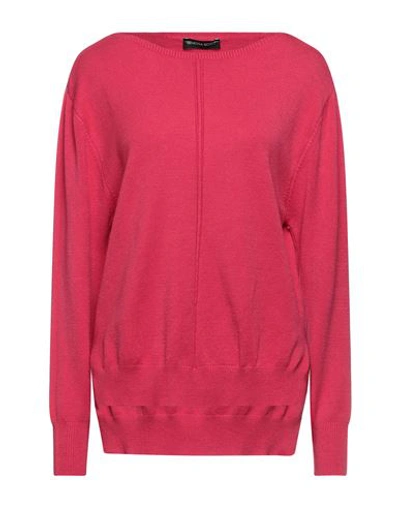 Vanessa Scott Woman Sweater Fuchsia Size Onesize Viscose, Polyester, Polyamide In Magenta