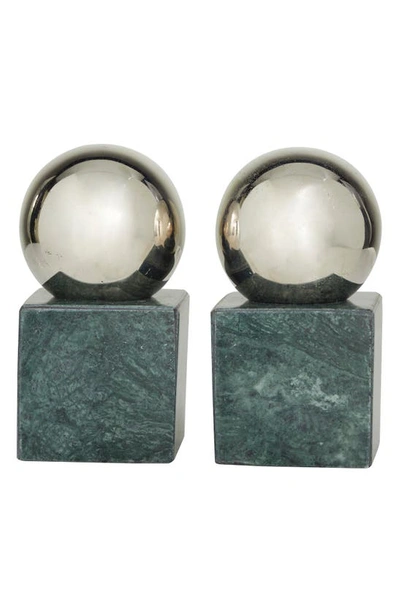 Cosmo By Cosmopolitan Silver Marble Orb Bookends