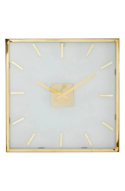 Vivian Lune Home Gold Stainless Steel Wall Clock With Clear Face