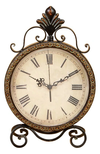 Sonoma Sage Home Brown Metal Scroll Clock