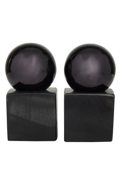 Cosmo By Cosmopolitan Black Marble Orb Bookends