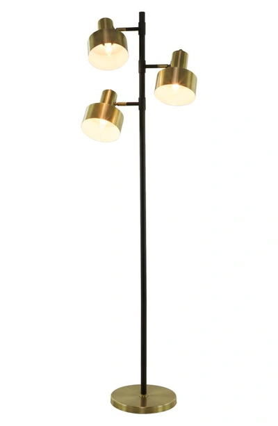 Ginger Birch Studio Goldtone Metal Floor Lamp In Brass