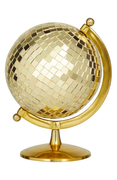 Vivian Lune Home Gold Stainless Steel Disco Ball Style Globe