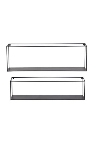 Cosmo By Cosmopolitan Black Metal Modern Wall Shelf