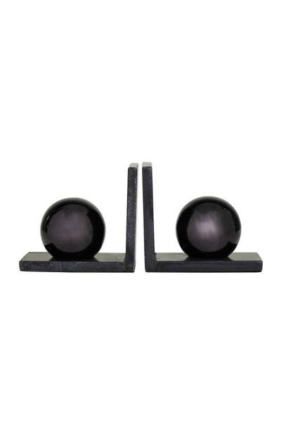 Cosmo By Cosmopolitan Black Marble Orb Bookends
