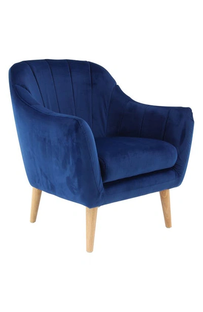 Ginger Birch Studio Blue Tufted Accent Chair