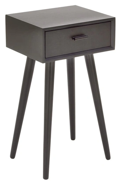 Ginger Birch Studio Black Wood Modern Accent Table In Gray