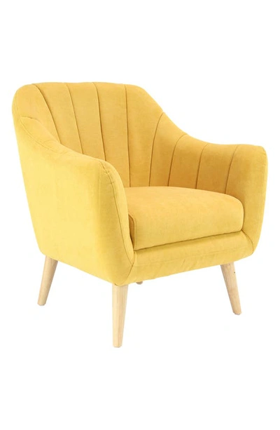 Ginger Birch Studio Yellow Tufted Accent Chair