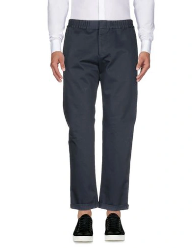 Msgm Casual Pants In Dark Blue