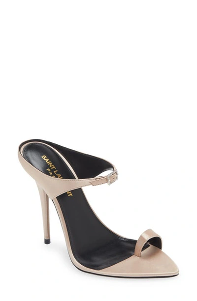 Saint Laurent Dive Pointed Toe Sandal In Beige