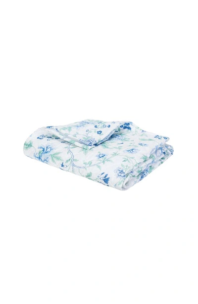 Matouk Simone Linen Quilt In Sea